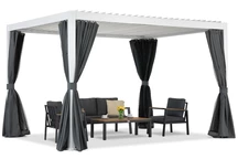 Lagos Premium 3x4 Garden Point brīvstāvoša terases lapene balta un antracīta krāsā