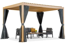 Lagos Premium 3x4 Garden Point koka terases lapene - antracīta krāsā